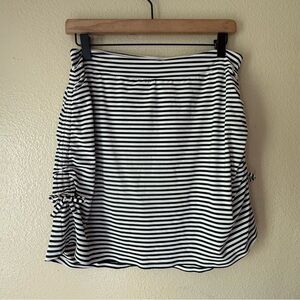 G/FORE Navy and White Striped Mini Skirt